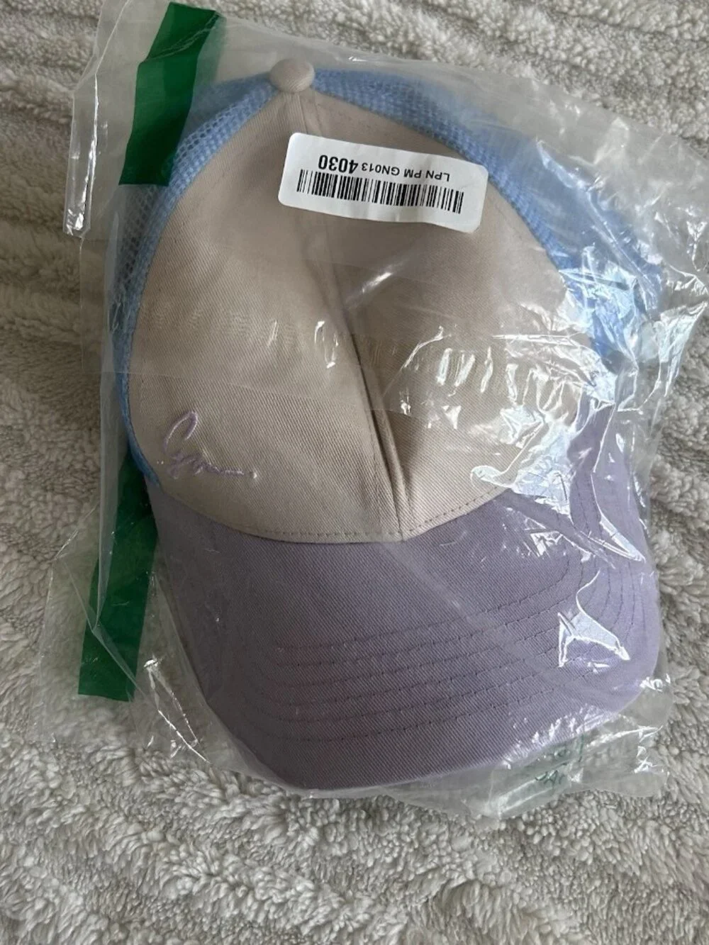 Grace Folly Women’s Trucker Hat Snapback Mesh Cap Lavender Teal Beige